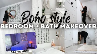 BEDROOM + BATHROOM MAKEOVER 2022 | CLEAN + DECORATE WITH ME | 2022 SMALL ROOM MAKEOVER ON A BUDGET