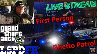 First Person Ghetto Night Patrol GTA 5 LSPDFR Live Stream 42