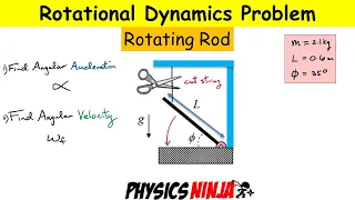 Rotational Dynamics Problem:  Rotating Rod