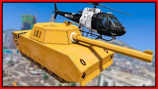 GTA 5 RP - Flying Tank Destroys Cops