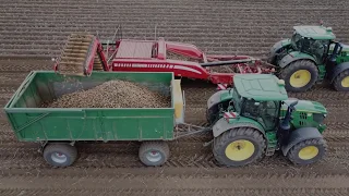 Rohschnitt 7 John Deere und 4 Grimme Kartoffel Maschinen Kartoffeln Roden und einlagern