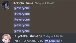 Danganronpa Characters Use Discord