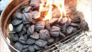 How to light Charcoal - Charcoal 101 #1 (using lighter fluid) -