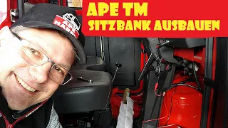 Piaggio Ape TM Sitzbank mit selbstklebenden Kunstleder beziehen @ApeHarry