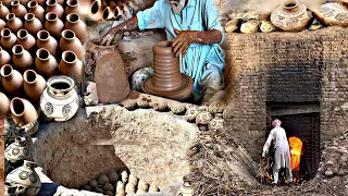 Primitive Technology pottery | How To Make Clay Pots | Beautiful HandMade Pottery