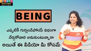 #BEING ఇంత easy గా ఇంకెక్కడా నేర్చుకోలేరు....