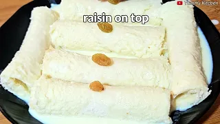 Bread Malai Roll Recipe | Malai Roll Dessert | Malai Dessert Recipe