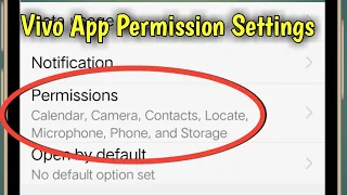 Vivo Mobile App Permission Settings | App Permission Setting Vivo