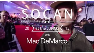 SOCAN Interviews Mac DeMarco @ The Junos 2015