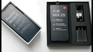 Распаковка Xiaomi Redmi Note 5 и Xiaomi Mi Mix 2S