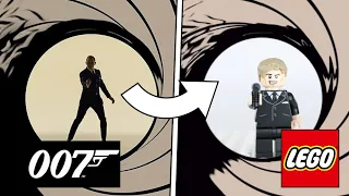 Bond gunbarrel scene but in LEGO