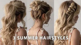 3 EASY SUMMER HAIRSTYLES + 5 TIPS FOR THICKER-LOOKING HAIR 💕with Grow Gorgeous