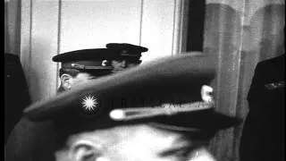 The 'Big Three', Winston Churchill, Franklin Roosevelt and Joseph Stalin at Yalta...HD Stock Footage