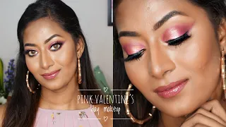 Fresh & Popping Pink VALENTINE’S DAY MAKEUP 💕 | Dusky skintone makeup |