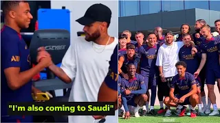 Neymar Saying Goodbye To His PSG Teammates ! Last day at PSG