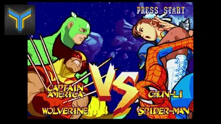 Spider man Vs Wolverine Fight - Marvel superheroes Vs Street Fighter