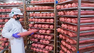 Huge Ham mass Production Factory in Taiwan / 最好粗！台灣火腿大量生產工廠, 火腿絲製作 - Food Factory