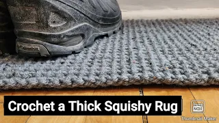 How to Crochet a Thick Squishy Rug | One Row Repeat Reversible | Crochet Pattern Tutorial