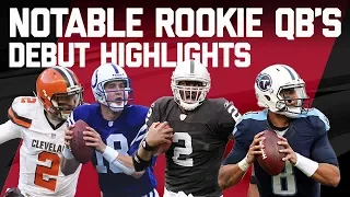 Best & Worst Plays from Notable Rookie Quarterback's NFL Debut's | Eternal Redzone | NFL Highlights