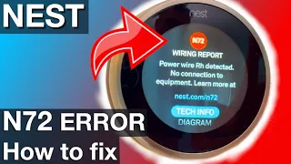 Nest N72 Error Code How to fix instructions