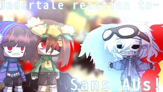 Undertale reaction to~ SANS AUS! //Bad Apple//part 4//Gacha Club//