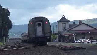 Amtrak 07T Stopping at Lewistown Station with Scanner Audio