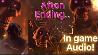 Five Nights At Freddy’s Security Breach Afton Ending Clip/Scene In Game Audio!