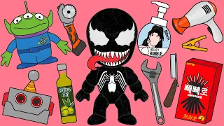 베놈 인형 변신시키기 스톱모션 Venom Doll Transformation Stop Motion