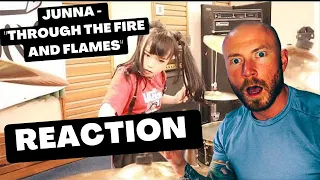 Drummer Reacts To| JUNNA THROUGH THE FIRE AND FLAMES DRAGONFORCE FIRST TIME HEARING Reaction