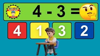 20 One Digit Subtraction Quiz | Math Quiz for Kids