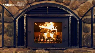 1 HOUR Fireplace With Crackling Fire Sounds & Beautiful Instrumental Music🔥