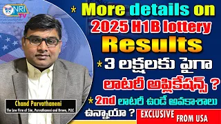 2025 H1B Lottery Results Announced | H1B 2nd Lottery chances | Chand Parvathaneni #h1blottery