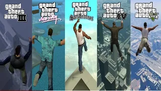 comparison Jumping Off The Highest Buildings In GTA Games 1997 - 2020