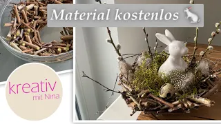 Holzschale aus Ästen selber machen ♥️ kostenlose Dekoration Osterdeko 2024 DIY mit Naturmaterialien