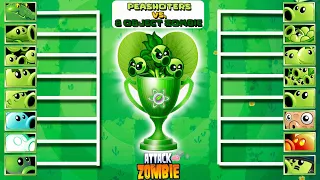 🟢🟢ALL PEAS PLANTS at maximum power🟢🟢Who can defeat the zombie objects? - ATTACK ZOMBIE