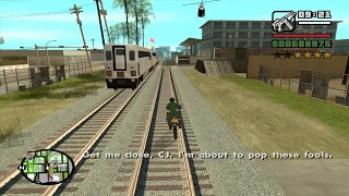 4 Star Wanted Level - Wrong Side of the Tracks - GTA San Andreas - Big Smoke mission 3