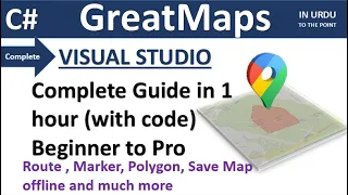 GMap.net C# | Visual Studio | Beginner to Pro | Step by Step Guide | Marker Route Polygon Vector Map