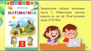 Закріплення таблиці множення числа 3. Математика 2 клас.