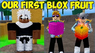 BUYING OUR FIRST FRUIT IN ROBLOX BLOX FRUITS