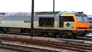 MIXED TRAINS AT CULHAM STATION AND READING STATION 01/03/1994