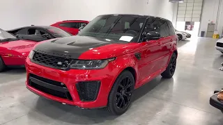 1 of 1 Range Rover Sport SVR Carbon Edition Bespoke Rosso Corsa Ferrari Red Cascio Motors