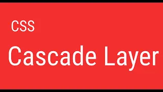 A brief look at Cascade Layer | JSer - learning CSS