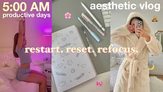 how to *realistically* get back on track ⭐️ 5AM morning routine & productive aesthetic vlog