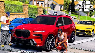 РЕАЛЬНАЯ ЖИЗНЬ В GTA 5 - НАЕХАЛ НА ШИПЫ И ЧУТЬ НЕ ПОПАЛ В АВАРИЮ НА BMW X7 M60! 🌊ВОТЕР