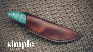 Making a leather knife sheath