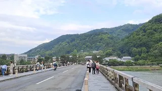 Relaxing in Kyoto's best bridge & river | Togetsukyo