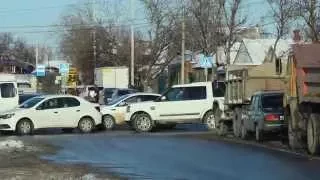 Пробка на переезде Мечникова г.Ростов-на-Дону, Ад на переезде