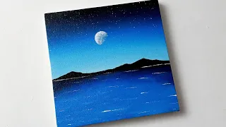 Painting a Night Scene on a 20x20 Canvas