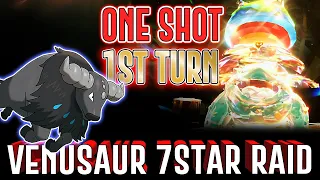 TAUROS 1st Turn OHKO VENUSAUR 7 star tera raid - Pokemon Scarlet & Violet (4 players strat) One Shot