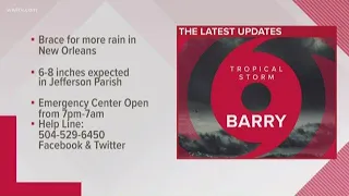 6:45 p.m. update: The latest on Tropical Storm Barry